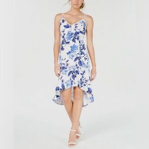 NWT. Size M. JUMP Juniors' Flounce high-Low Floral Print Sheath Dress